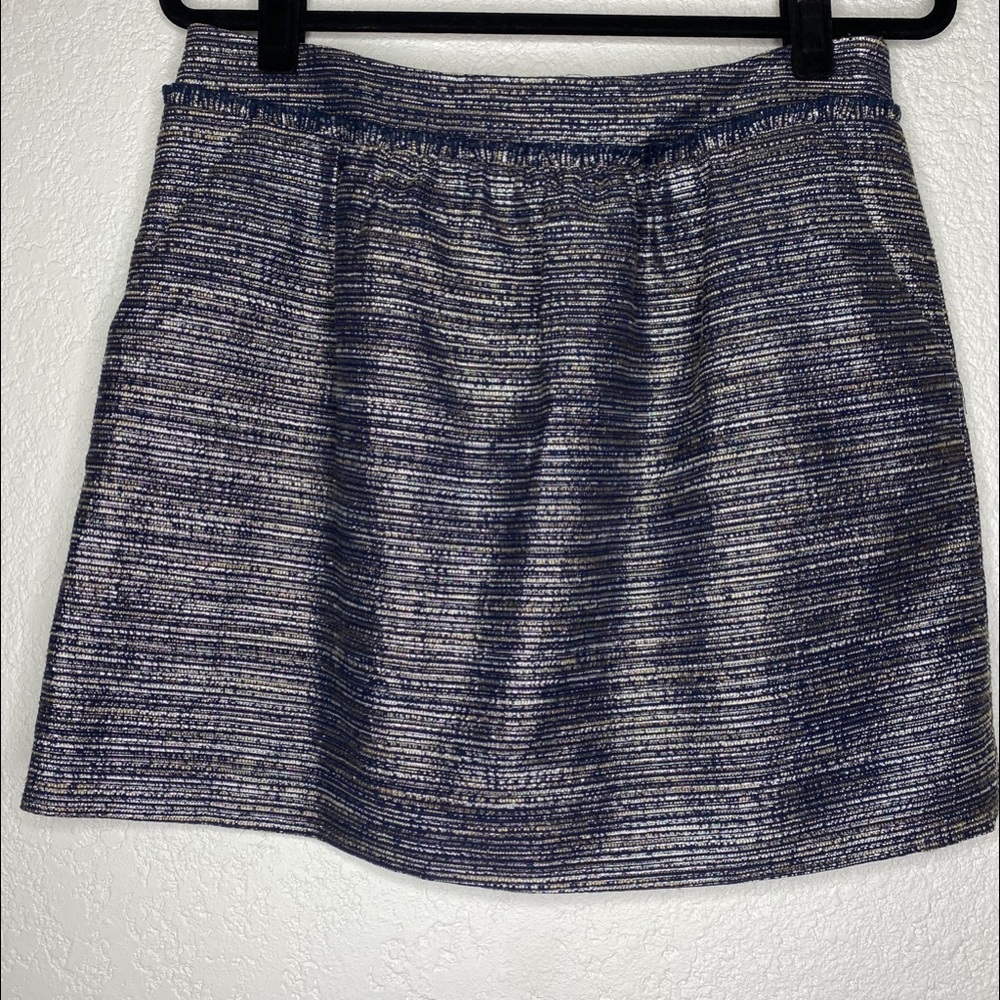 Gap Navy Blue Metallic Mini Skirt Size 8         -PLBIN(S)